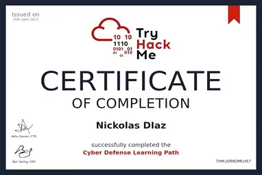 Cyber Defense Certificate