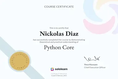 Python Core Certificate
